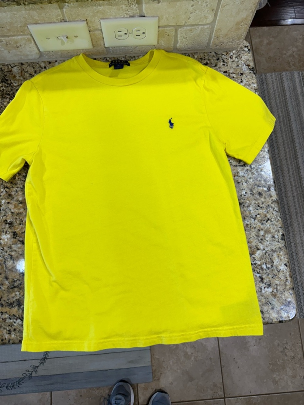 Ralph Lauren Bright Yellow Tee with Navy Pony